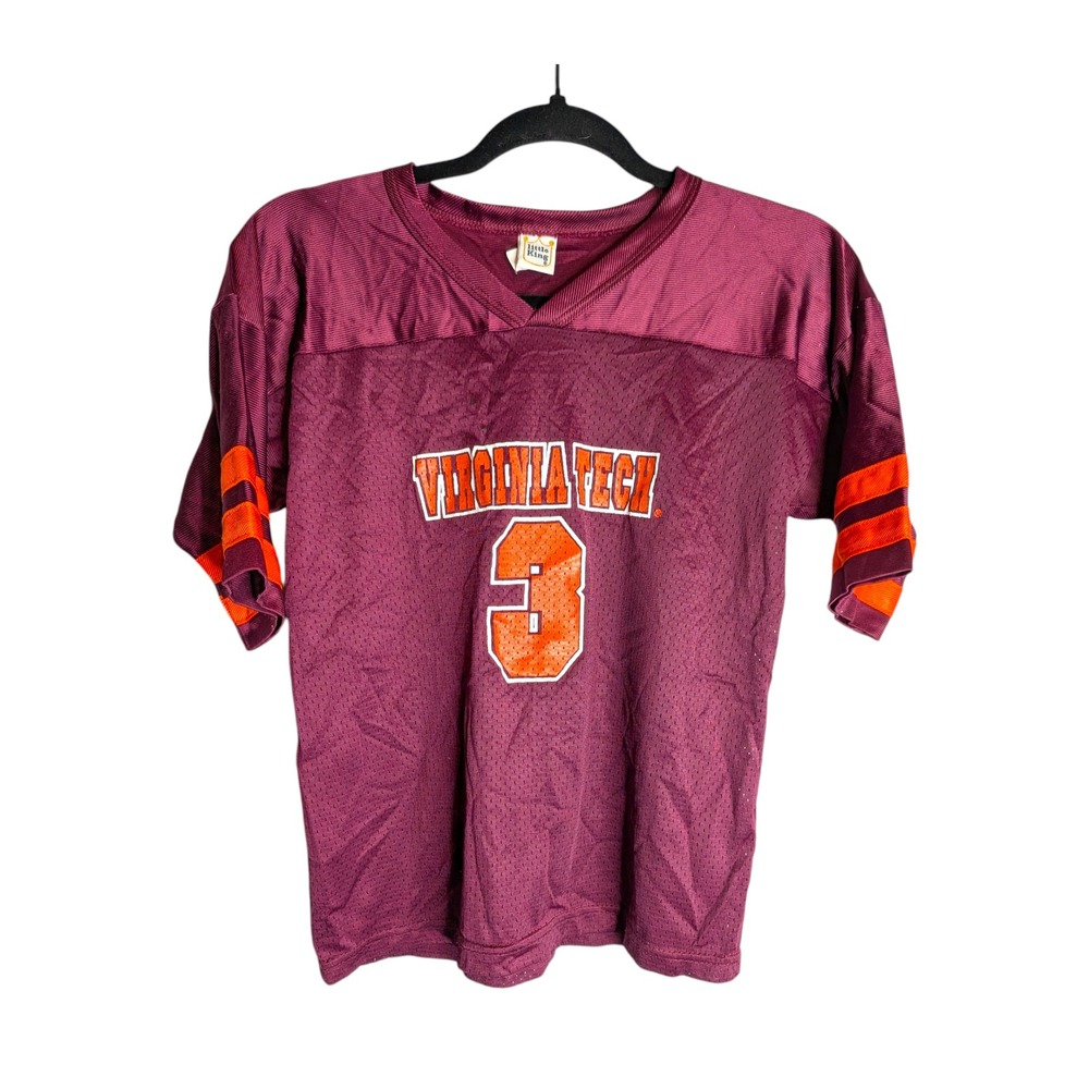 Vtg 90s VT Hokies Football VA Tech Jersey 3 Size Youth Large 14 16 Little King